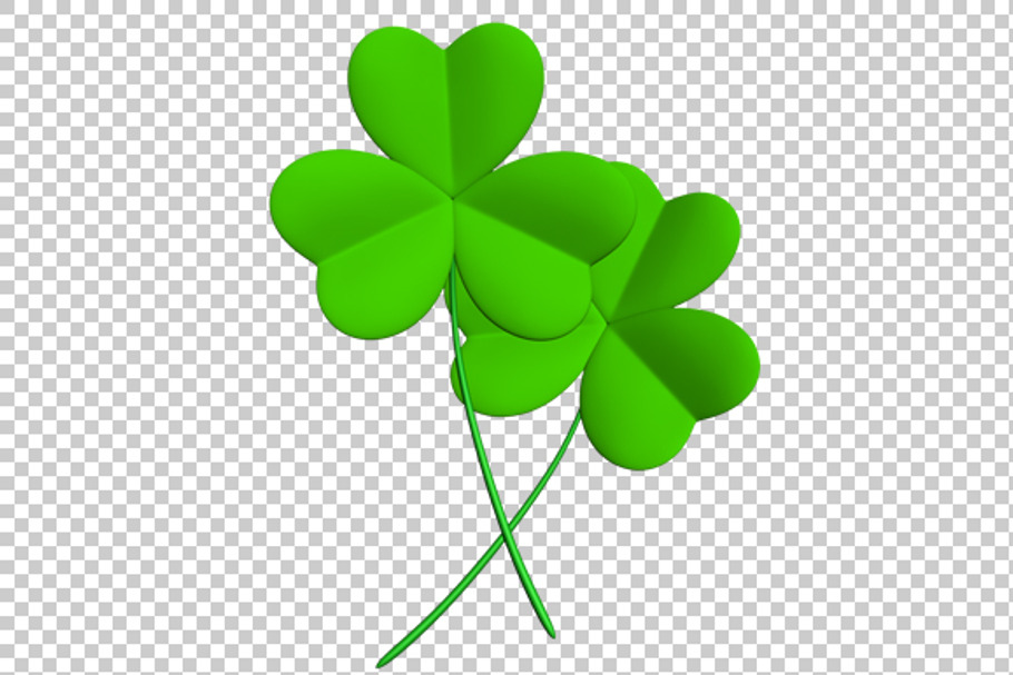 Clover Leaf - 3D Render PNG in Graphics - product preview 8