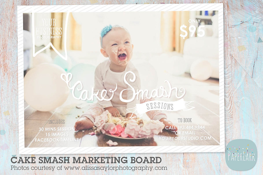 IJ001 Cake Smash Marketing Board