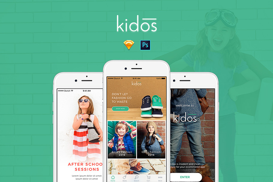 Kidos - Kids Clothing iOS UI Kit
