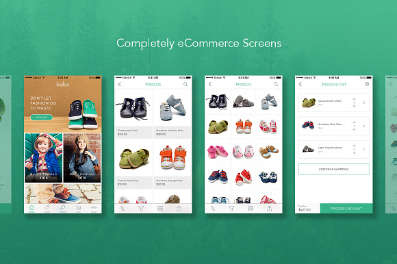 Kidos - Kids Clothing iOS UI Kit in UI Kits and Libraries - product preview 2