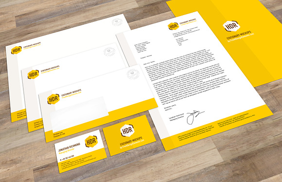 European A-Format Stationery Mockup in Print Mockups - product preview 6