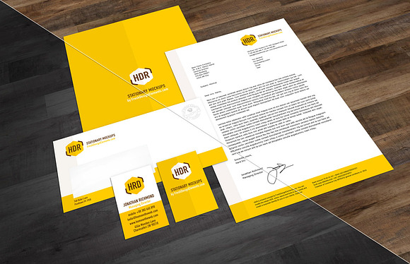 European A-Format Stationery Mockup in Print Mockups - product preview 7