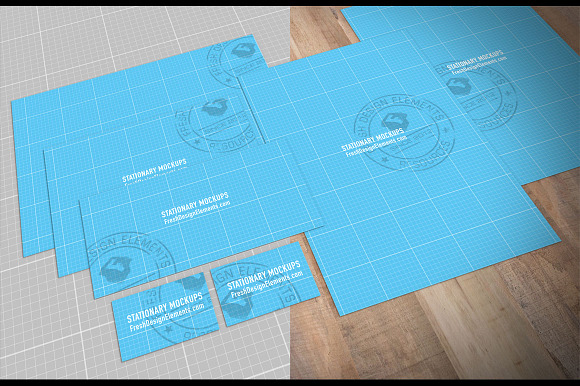 European A-Format Stationery Mockup in Print Mockups - product preview 9
