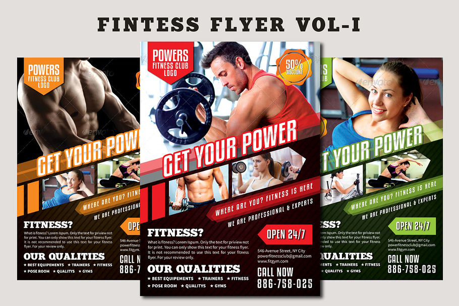 Fitness Flyer Vol-1 in Flyer Templates - product preview 8