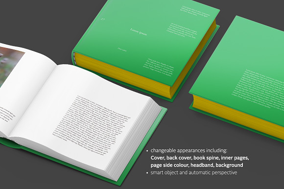 Square Hardcover Book Mock-up in Print Mockups - product preview 2