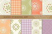 Digital Paper - Floral Kaleidoscope