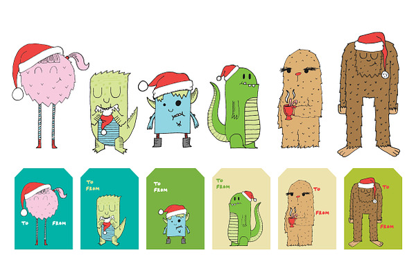 Christmas Creatures Tags