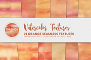 Watercolor Seamless Textures Orange