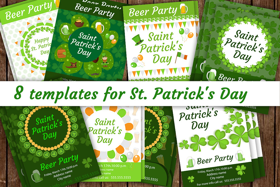 St. Patrick's Day poster, flyer set in Flyer Templates - product preview 8