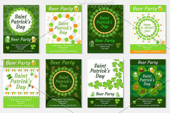 St. Patrick's Day poster, flyer set in Flyer Templates - product preview 1