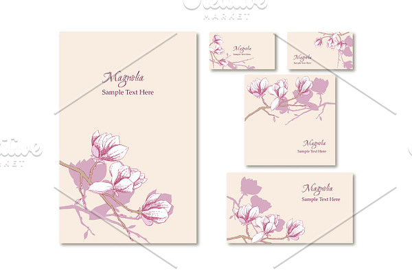 Template corporate identity with magnolia