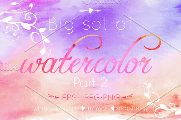 Watercolor big set. Part 2 in Textures - product preview 4