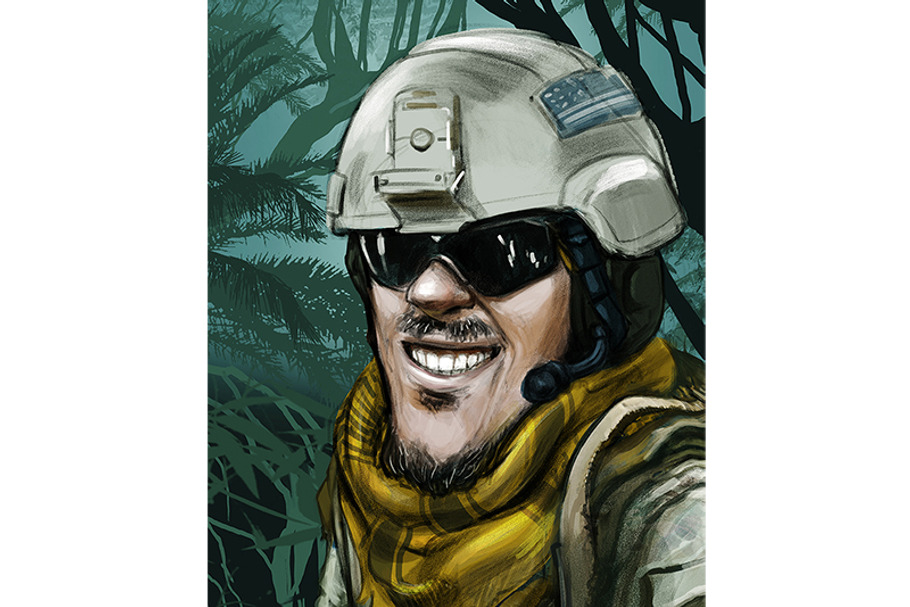 Army special forces soldier cartoon