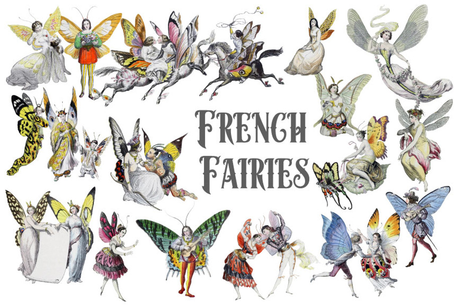 Vintage French Fairies illustrations