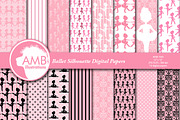 Ballerina Silhouette papers AMB-1585