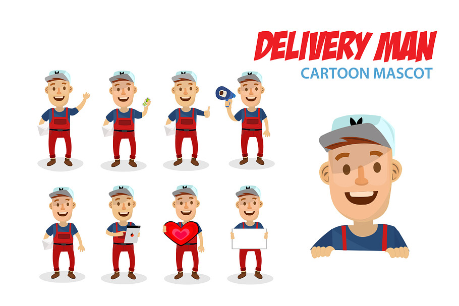 DELIVERY MAN in Illustrations - product preview 8