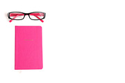 Styled Stock Pink Glasses Notebook