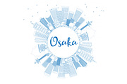 Outline Osaka Skyline 
