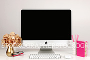 Styled Stock Imac Keyboard Mockup
