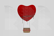 Aerostatic Balloon Heart Love