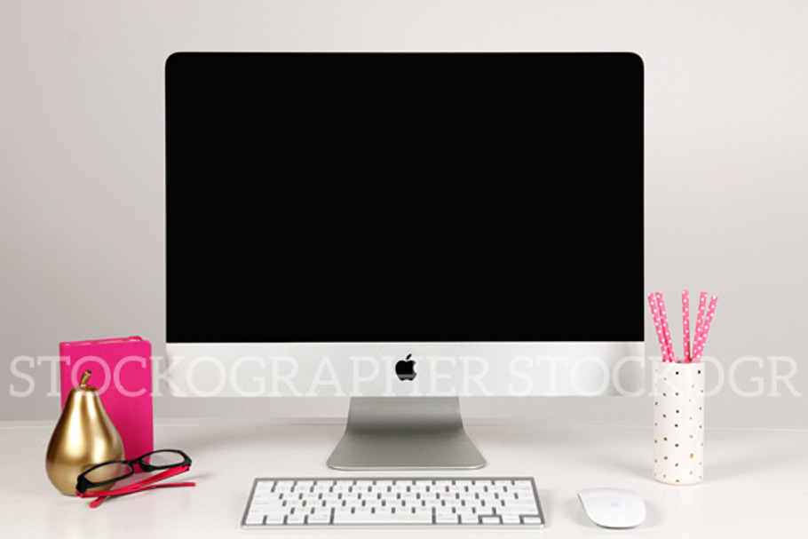 Styled Stock Imac (Set of 5 Images) in Mobile & Web Mockups - product preview 8