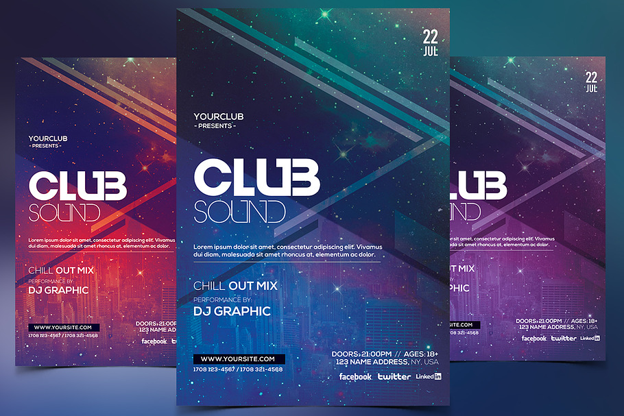 Club Sound - PSD Flyer Template in Flyer Templates - product preview 8