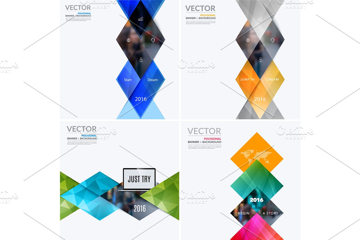Business vector design elements for graphic layout. Modern abstr in Illustrations - product preview 8