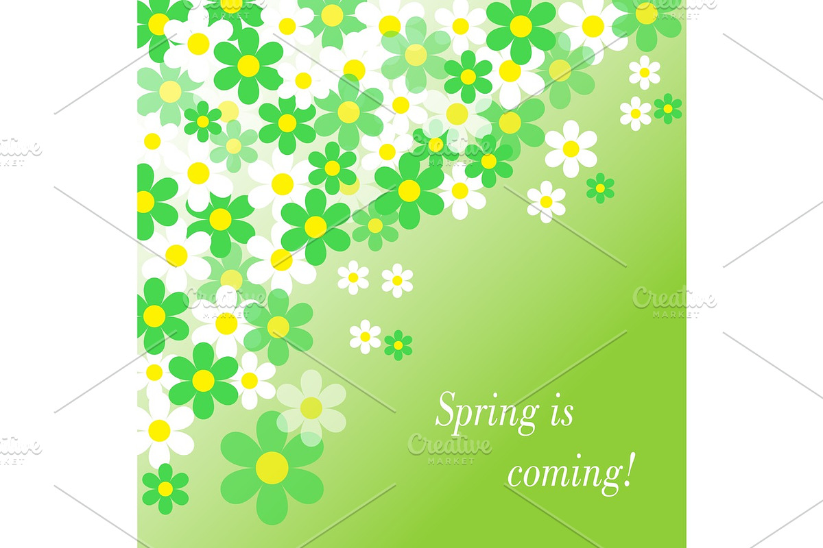 Floral spring background in Illustrations - product preview 8