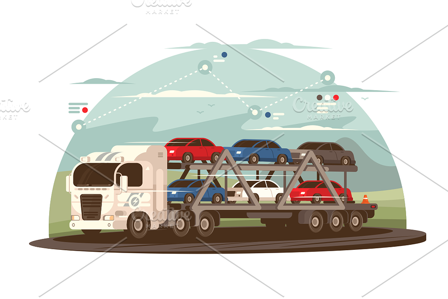 Transportation of cars in Illustrations - product preview 8