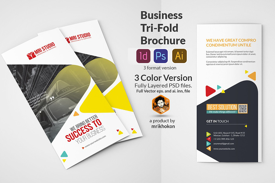 Business Tri-Fold Brochure Templates