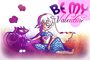 "Be my Valentine" - Postcard