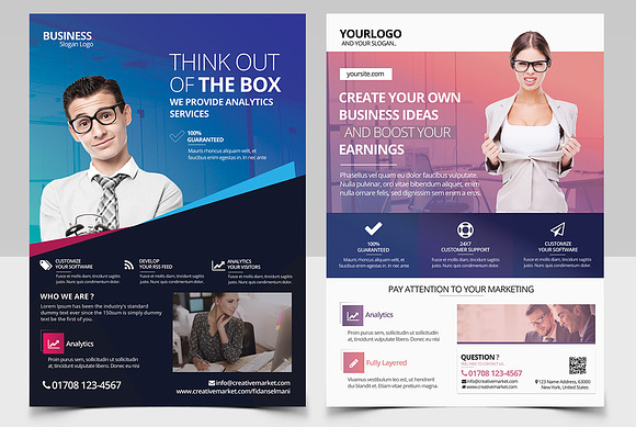 BUNDLE: 10 PSD Business Flyers in Flyer Templates - product preview 1