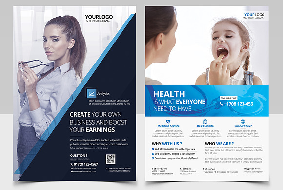 BUNDLE: 10 PSD Business Flyers in Flyer Templates - product preview 5