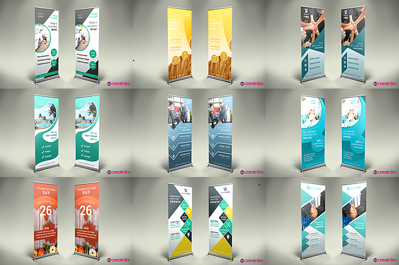 90 Roll Up Banner Bundle in Flyer Templates - product preview 2