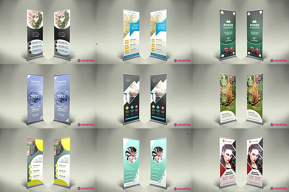90 Roll Up Banner Bundle in Flyer Templates - product preview 7