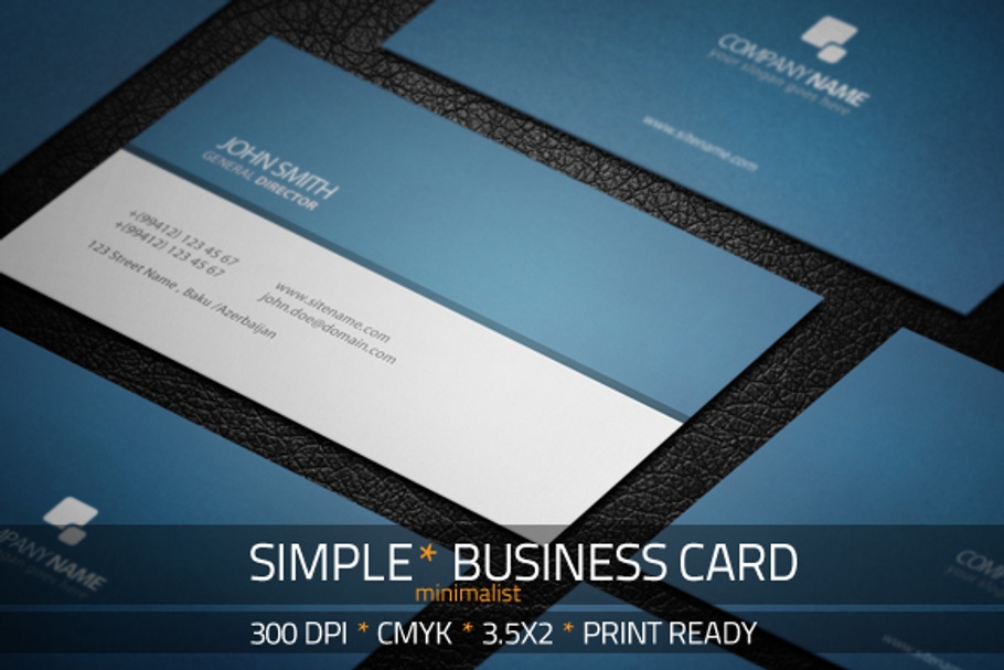 Simple Business Card in Business Card Templates - product preview 8