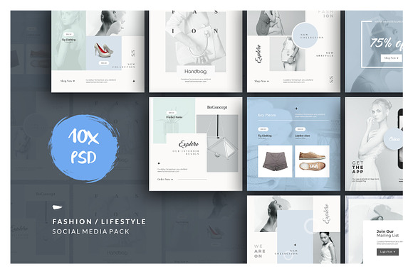 Instagram Fashion Pack in Instagram Templates - product preview 1