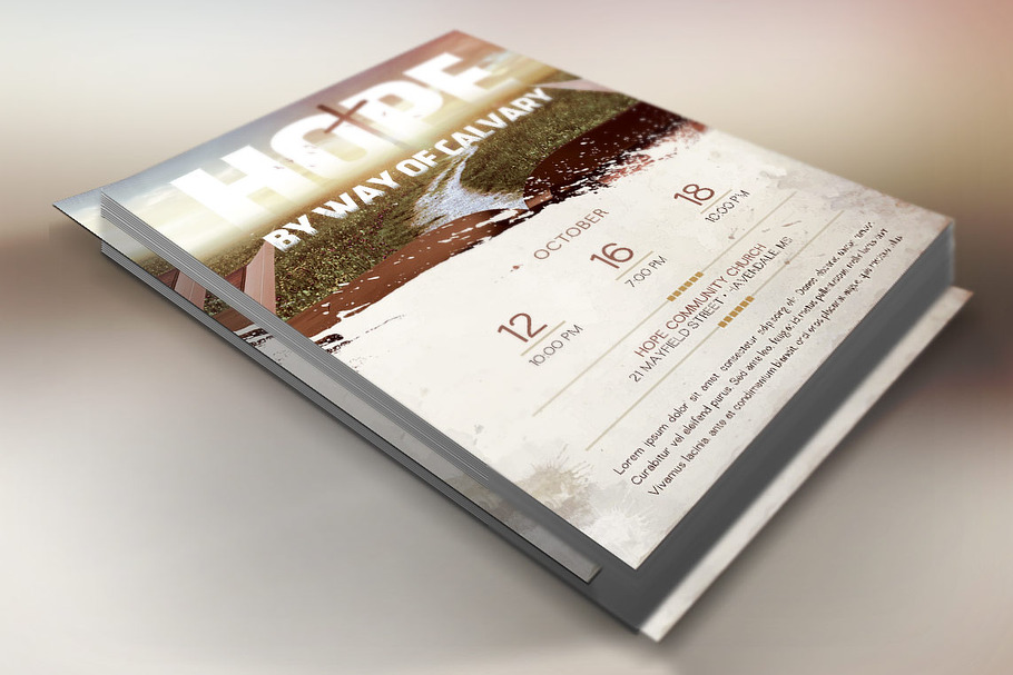 Calvary Hope Church Flyer Template in Flyer Templates - product preview 8