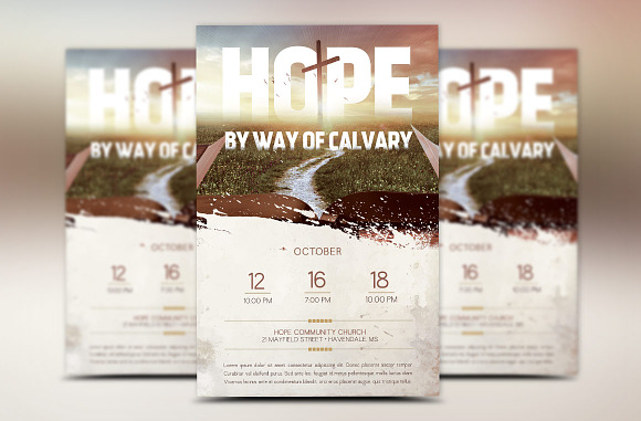 Calvary Hope Church Flyer Template in Flyer Templates - product preview 1