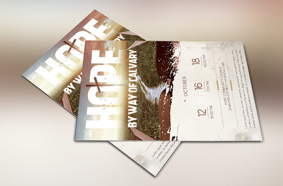 Calvary Hope Church Flyer Template in Flyer Templates - product preview 3