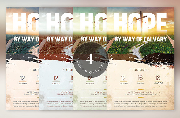 Calvary Hope Church Flyer Template in Flyer Templates - product preview 4