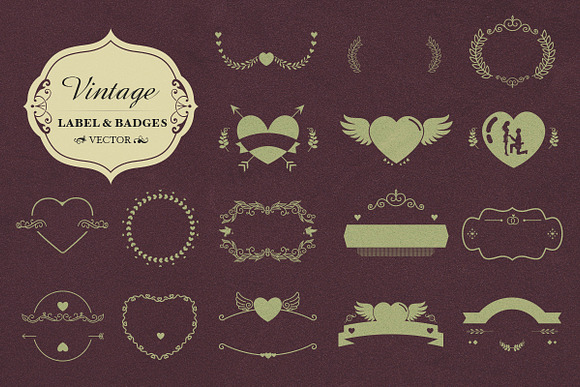 Vector Badges and Shapes-Decorations in Illustrations - product preview 1