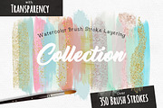 Watercolor Brush Stroke Layering Set