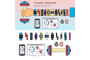 Fitness trackers on the hand