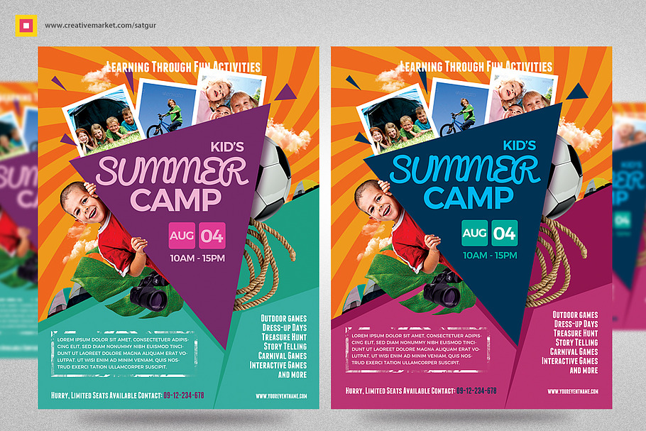 Kids Summer Camp Flyer V3 in Flyer Templates - product preview 8