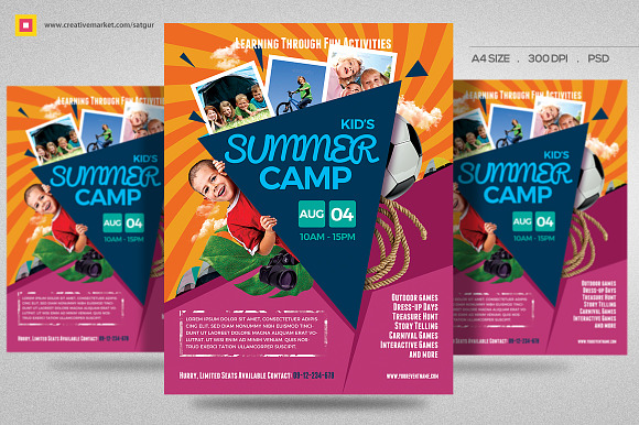 Kids Summer Camp Flyer V3 in Flyer Templates - product preview 1