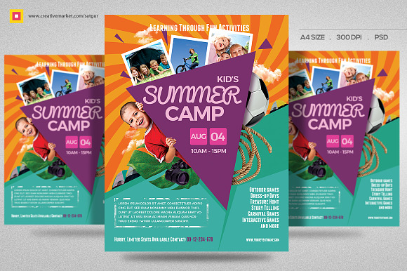Kids Summer Camp Flyer V3 in Flyer Templates - product preview 2