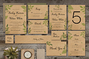 Leaves Wedding Invitation Suite