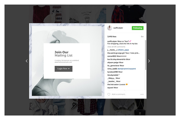 Instagram Fashion Pack in Instagram Templates - product preview 3
