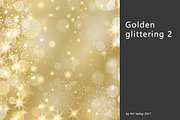 Golden glinstering background 2